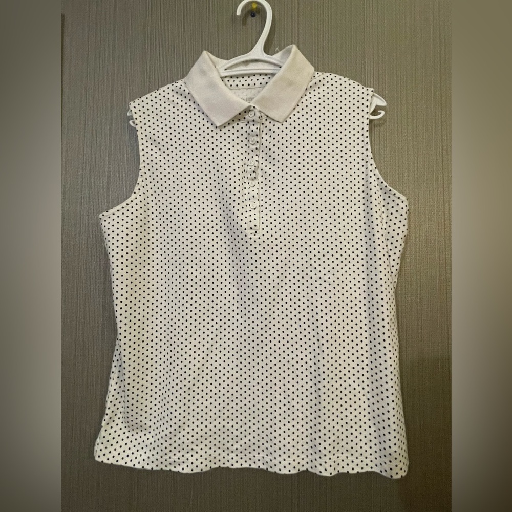 Northern Reflection Polkadot Sleeveless Top with Collar